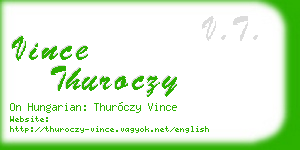 vince thuroczy business card